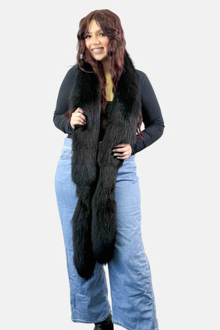 black fox fur fling