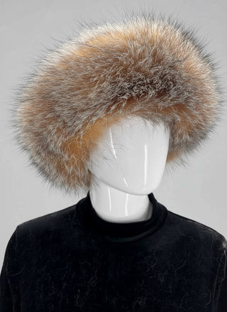 Mink Fur Hat with Fox Fur Trim.