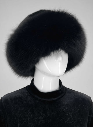 Mink Fur Hat with Fox Fur Trim.