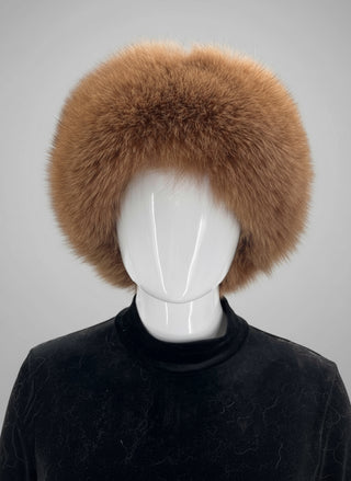 Mink Fur Hat with Fox Fur Trim.