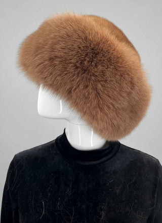 Mink Fur Hat with Fox Fur Trim.