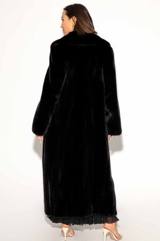 blackglama ranch mink fur coat with notch collar