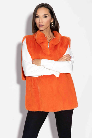 Mink Fur Vest Pullover