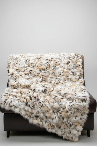 lynx bobcat fur blanket