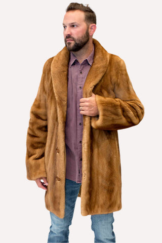Men's whisky Female Mink Fur Stroller.