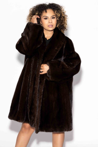 mahogany mink fur swing stroller