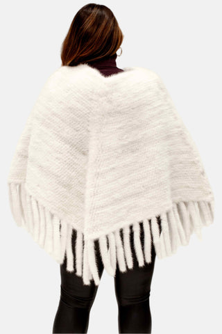 Knitted Mink Fur Poncho.
