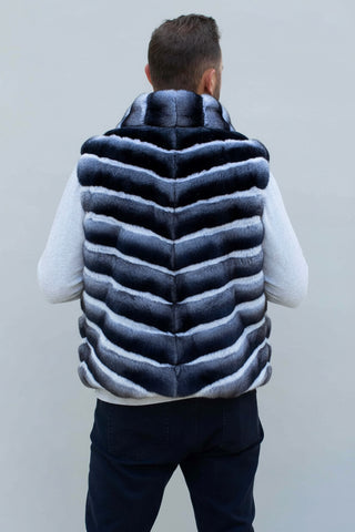 Men's Chinchilla Fur Vest.