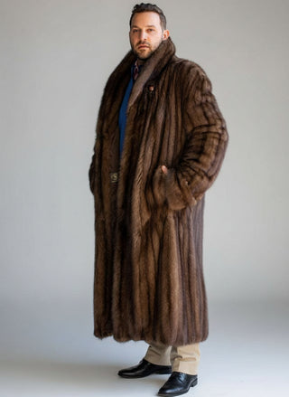 men's full length sable fur coat