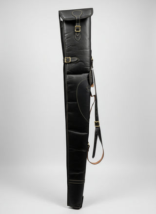 Leather Gun Case with Shell Carrying Bag.