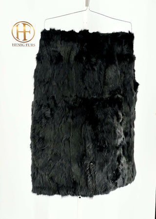 black rabbit fur blanket