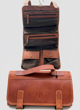 Leather Toiletry Bag.