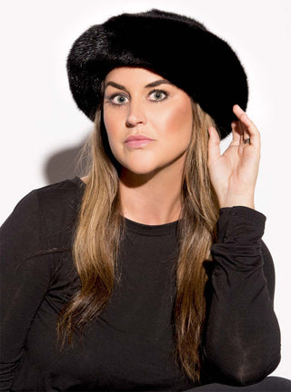 Mink Fur Hat with 2'' Brim.