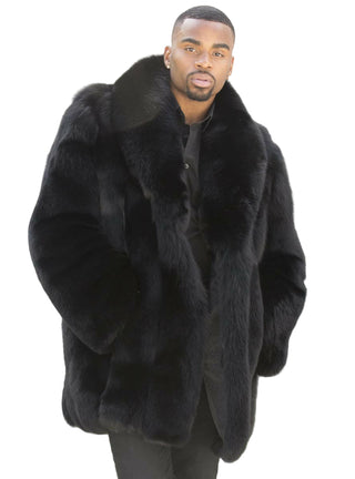 Men's Full Skin Fox Fur Stroller.