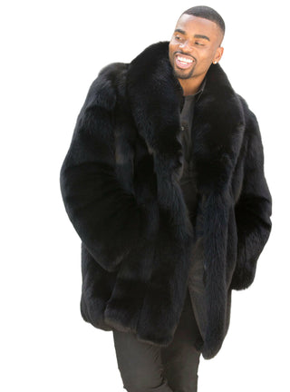 Men's Full Skin Fox Fur Stroller.