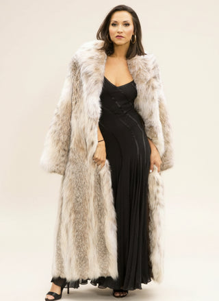 Full Length Canadian Lynx Fur Coat.