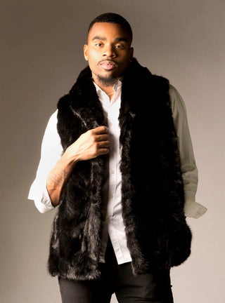 Men's Mink Fur Vest.