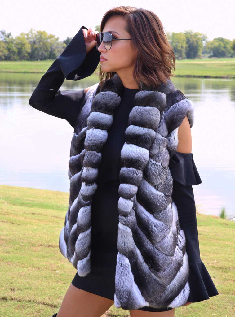 Women's Chinchilla Fur Vest