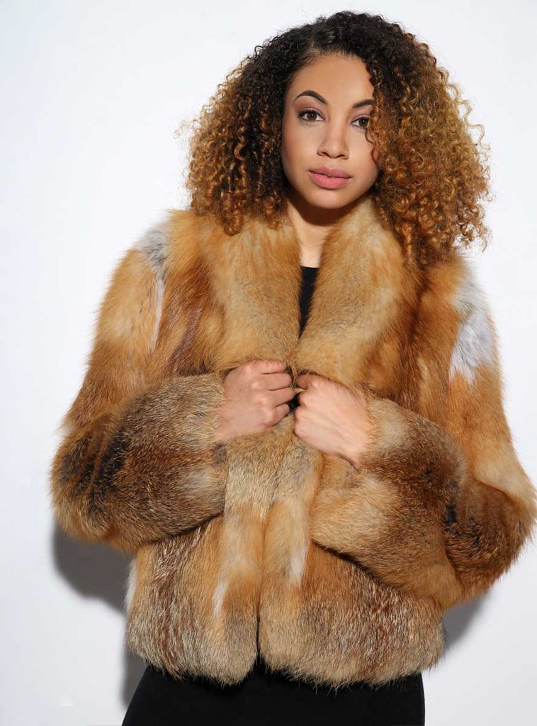 Women's Natural Red Fox Fur Jacket