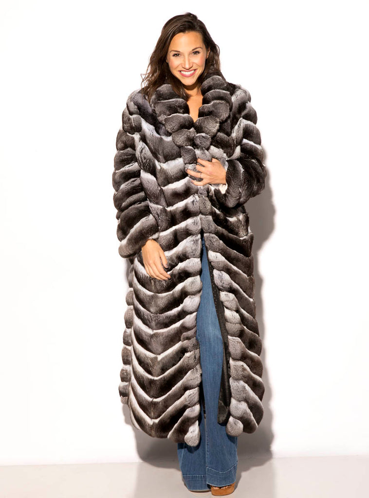 women's chinchilla fur coat