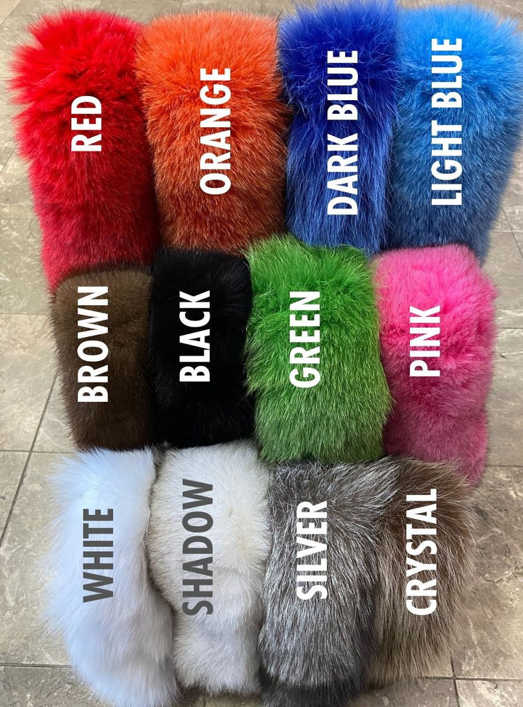 fox fur headband colors