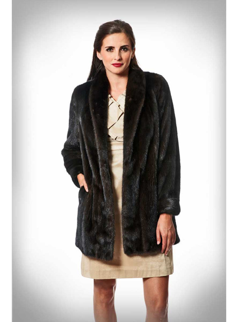 women's ranch female mink fur jacket