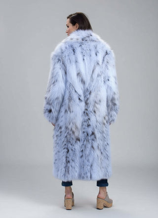 Custom Made Cat Lynx Belly Fur Coat.