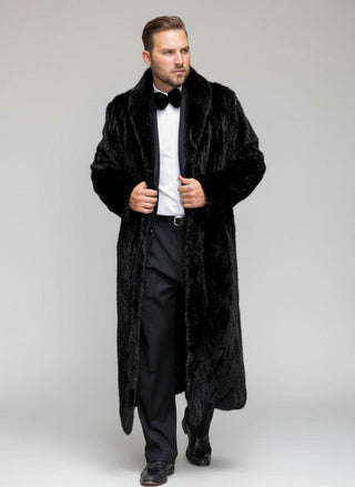 Men's Full Length Mink Fur Coat.