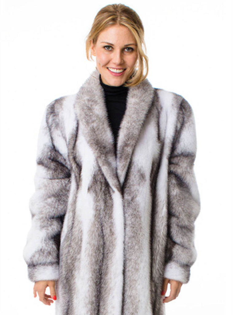 Female Mink Fur Coat with Full Swing