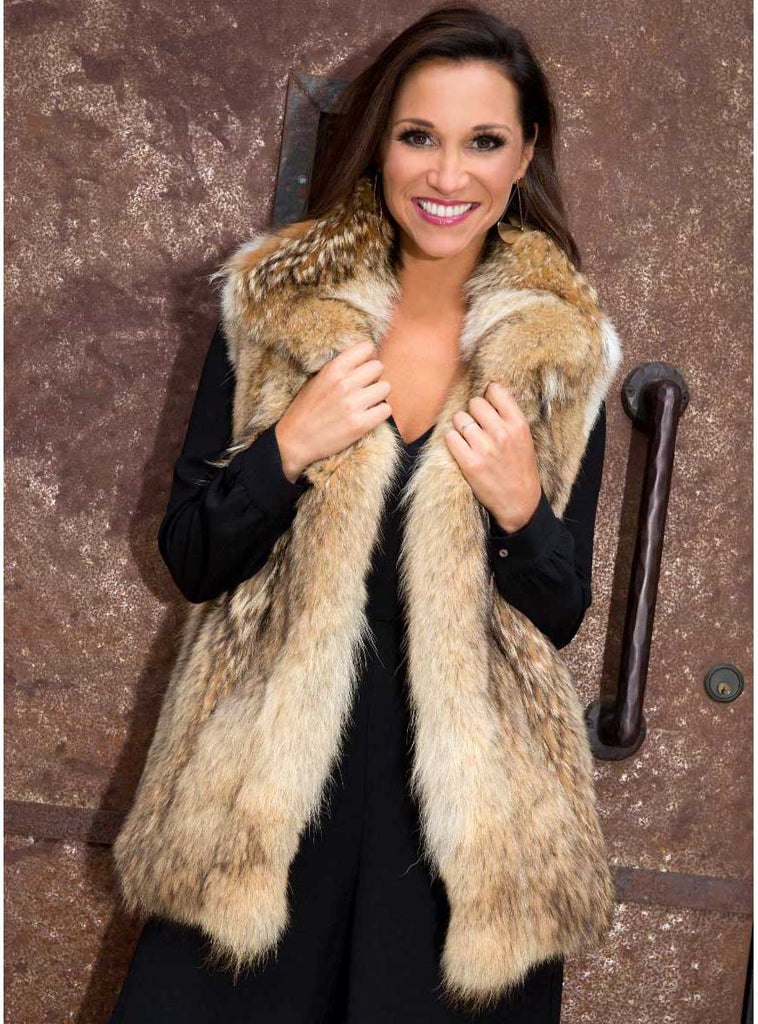 women's coyote fur vest