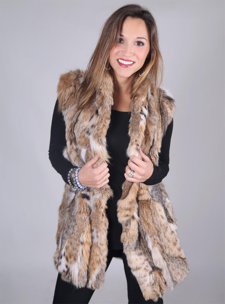 Women's Bobcat Fur Vest