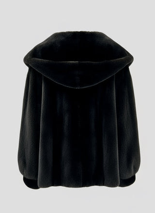 Blackglama Natural Ranch Mink Fur Jacket with Hood.