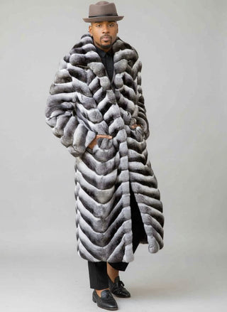 Men's Chinchilla Fur Coat.