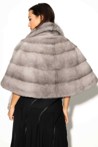 Mink Fur Stole with Shawl Collar