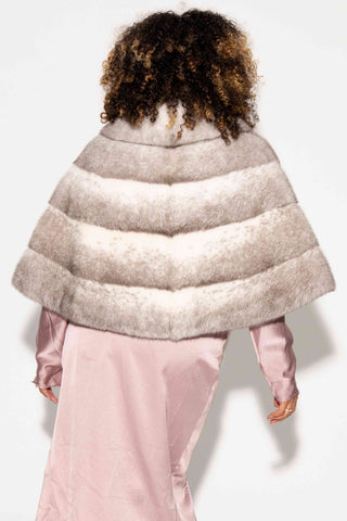 Mink Fur Stole with Shawl Collar
