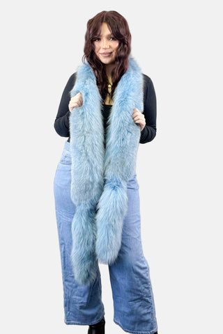 baby blue fox fur fling