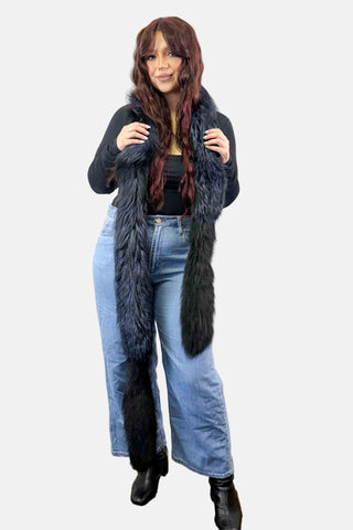 navy fox fur fling