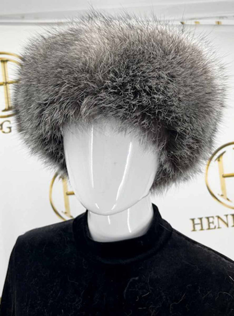 ranch mink hat with silver fox fur