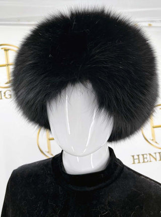 Mink Fur Hat with Fox Fur Trim.