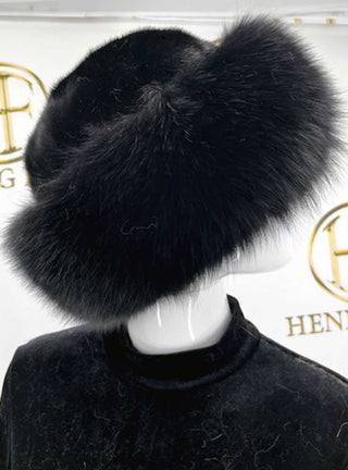 Mink Fur Hat with Fox Fur Trim.