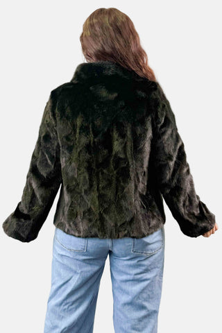 ranch sectioned mink fur jacket