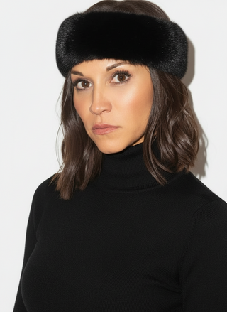 ranch mink fur headband