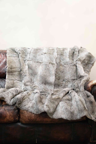 Rabbit Fur Throw.
