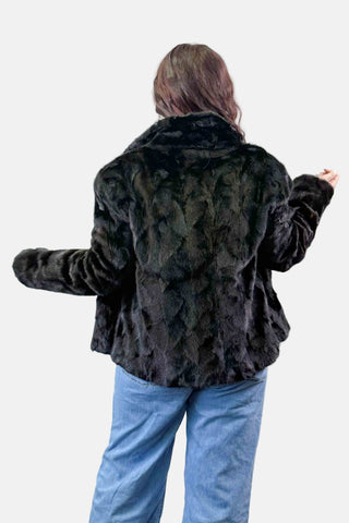 ranch sectioned mink fur jacket