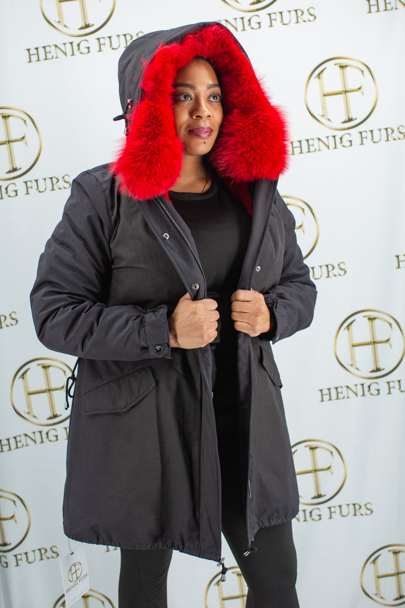 Plus size red fur vest deals