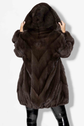NAFA Lunaraine Mink Fur Jacket with Hood