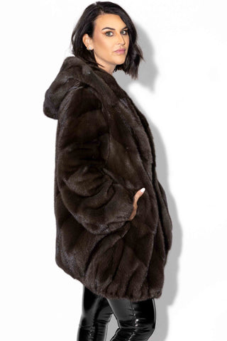 NAFA Lunaraine Mink Fur Jacket with Hood