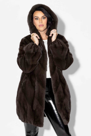 NAFA Lunaraine Mink Fur Jacket with Hood