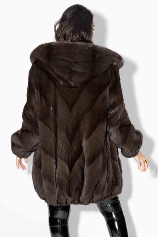 NAFA Lunaraine Mink Fur Jacket with Hood
