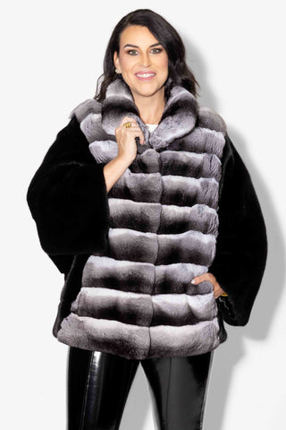 Blackglama Ranch Mink Fur & Chinchilla Fur Jacket